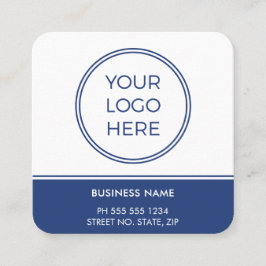 Blue QR-Logo-Platz-Visitenkarte Quadratische Visitenkarte