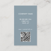 Blue QR-Logo-Visitenkarte Visitenkarte (Rückseite)