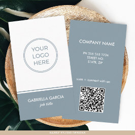 Blue QR-Logo-Visitenkarte Visitenkarte