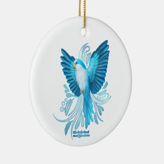 Blue Quaker Parrot Keramik Ornament (Rechts)