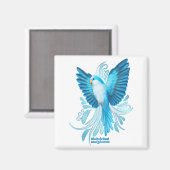 Blue Quaker Parrot Magnet (Vorderseite/Rückseite)