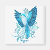 Blue Quaker Parrot Magnet (Vorne)