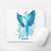 Blue Quaker Parrot Mousepad (Mit Mouse)
