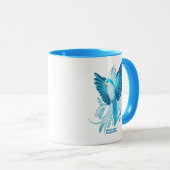 Blue Quaker Parrot Tasse (VorderseiteRechts)