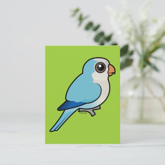 Blue Quaker Postkarte (Stehend Vorderseite)