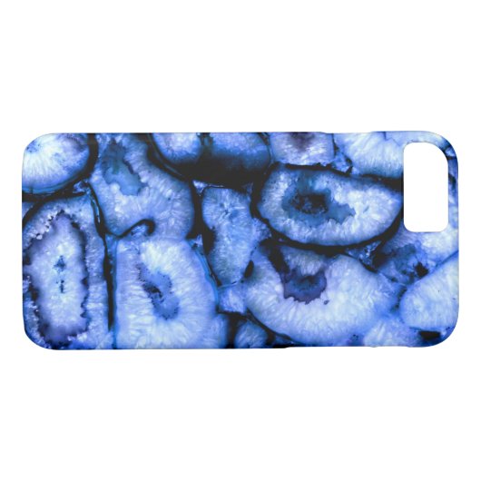 Blue Quartz Agate Geodes Case-Mate iPhone Hülle (Rückseite (Horizontal))