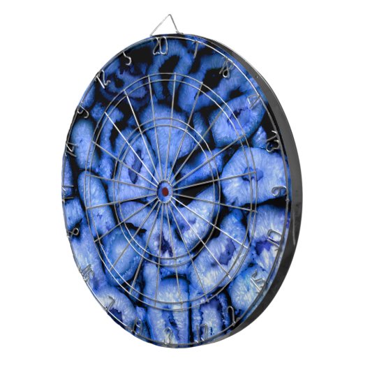 Blue Quartz Agate Geodes Dartscheibe (Vorderseite rechts)