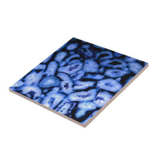 Blue Quartz Agate Geodes Fliese (Seite)