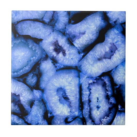 Blue Quartz Agate Geodes Fliese (Vorderseite)