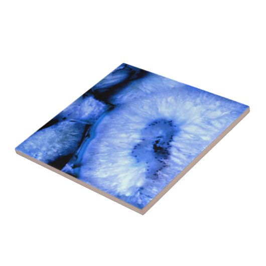 Blue Quartz Agate Geodes Fliese (Seite)