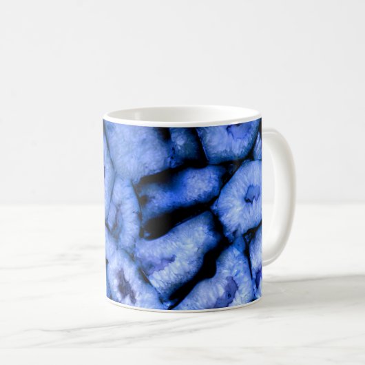 Blue Quartz Agate Geodes Kaffeetasse (VorderseiteRechts)