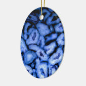 Blue Quartz Agate Geodes Keramik Ornament (Links)