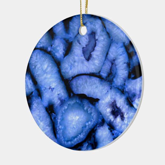 Blue Quartz Agate Geodes Keramik Ornament (Links)