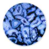 Blue Quartz Agate Geodes Keramikknauf (Vorderseite)