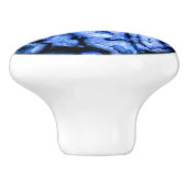 Blue Quartz Agate Geodes Keramikknauf (Seitenansicht)