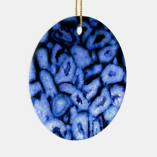 Blue Quartz Agate Geodes Keramikornament (Rechts)