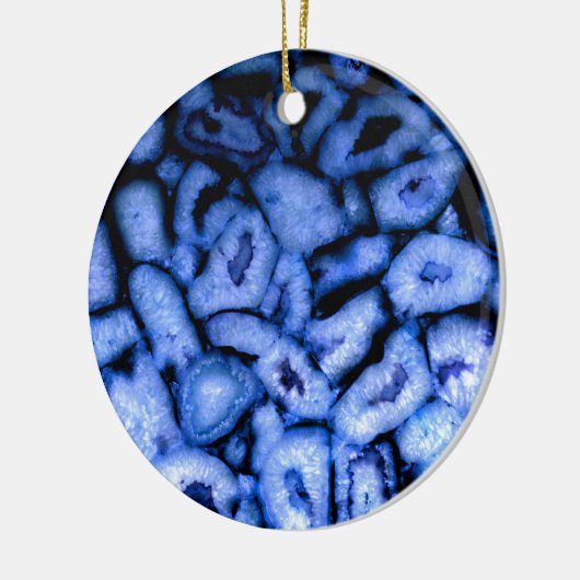 Blue Quartz Agate Geodes Keramikornament (Links)