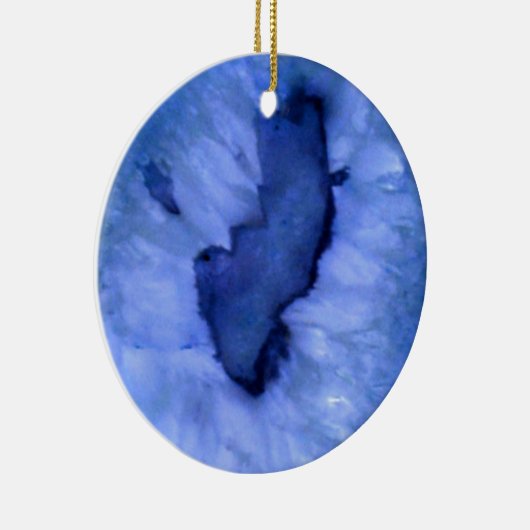 Blue Quartz Agate Geodes Keramikornament (Rechts)
