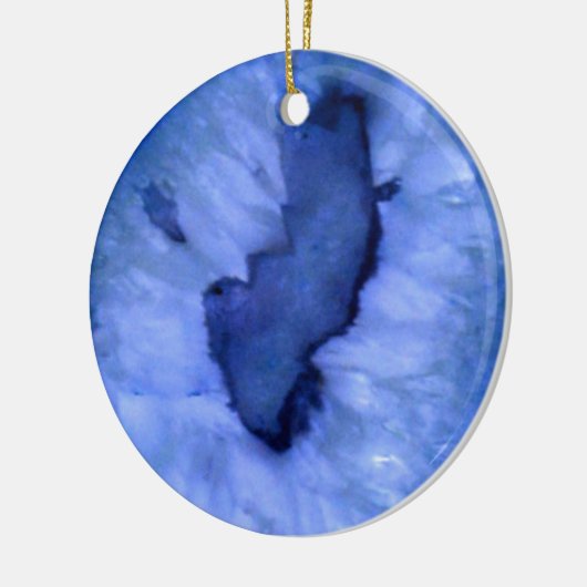 Blue Quartz Agate Geodes Keramikornament (Links)