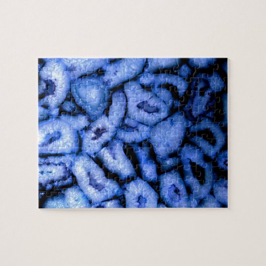 Blue Quartz Agate Geodes Puzzle (Horizontal)