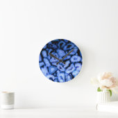 Blue Quartz Agate Geodes Runde Wanduhr (Zuhause)