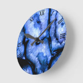 Blue Quartz Agate Geodes Runde Wanduhr (Winkel)