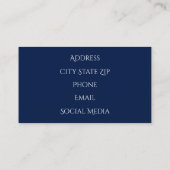 Blue Quartz Agate Geodes Visitenkarte (Rückseite)