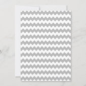 Blue Quatrefolie Zickzack Geburtstag Einladung (Rückseite)