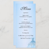 Blue Quenceanera Menu Menükarte (Vorne/Hinten)