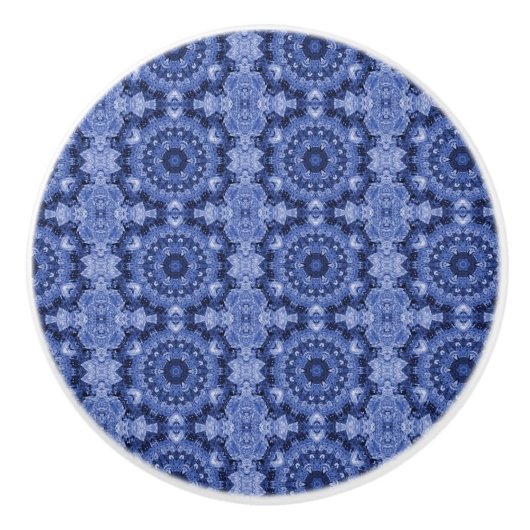Blue Quilt Keramikknauf (Vorderseite)