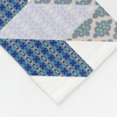 Blue Quilt Style Throw Fleecedecke (Ecke)