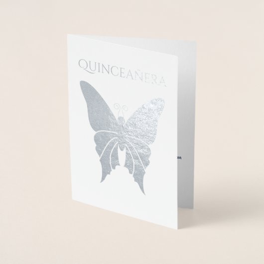 Blue Quinceanera Birthday Einladung (Vorderseite)