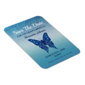Blue Quinceanera Birthday Save the Date Magnet (Rechte Seite)