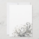 Blue Quinceañera Girl Einladung (Rückseite)