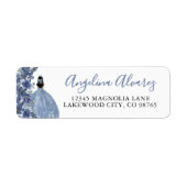 Blue Quinceanera Return Address (Vorne)