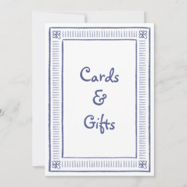 Blue Quirky Hand Drawn Wedding Cards & Gifts Zeich
