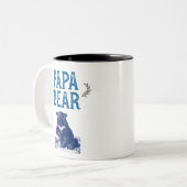 Blue Quirky Papa Bear Tasse (Vorderseite Links)