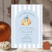 Blue Quirky Pumpkin Boy Baby Dusche Einladung