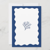 Blue Quirky Whale Birthday Einladung (Rückseite)