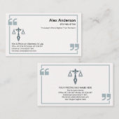 Blue Quotation Mark Rahmengesetze Visitenkarte (Vorne/Hinten)