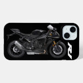 Blue R1 Sportsbike Motorrad Case-Mate iPhone Hülle (Rückseite (Horizontal))