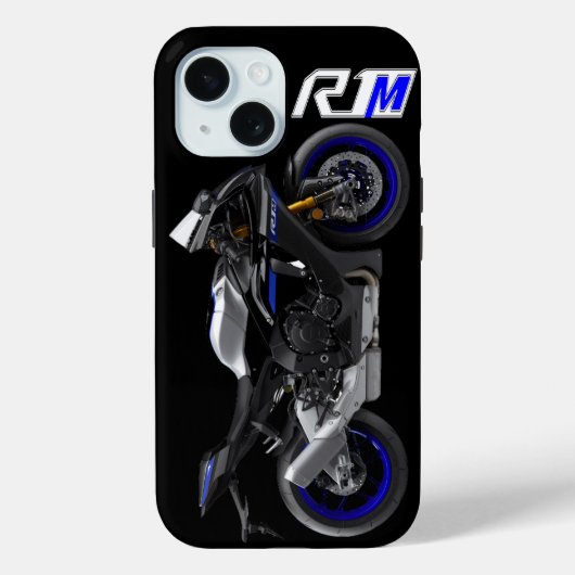 Blue R1M Sportsbike Motorrad Case-Mate iPhone Hülle (Rückseite)