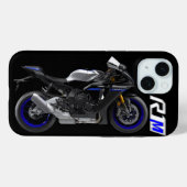 Blue R1M Sportsbike Motorrad Case-Mate iPhone Hülle (Rückseite (Horizontal))