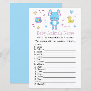 Blue Rabbit Baby Animes Name Game