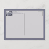 Blue Rabbit Bunny Still Life Malerei Dedham Plate Postkarte (Rückseite)