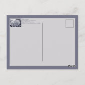 Blue Rabbit Bunny Still Life Malerei Dedham Plate Postkarte (Rückseite)