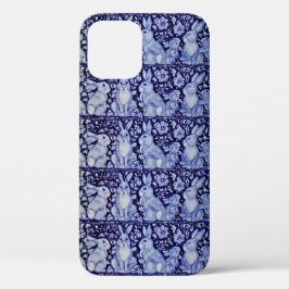 Blue Rabbit Family Floral Delft Dedham Chinoiserie Case-Mate iPhone Hülle