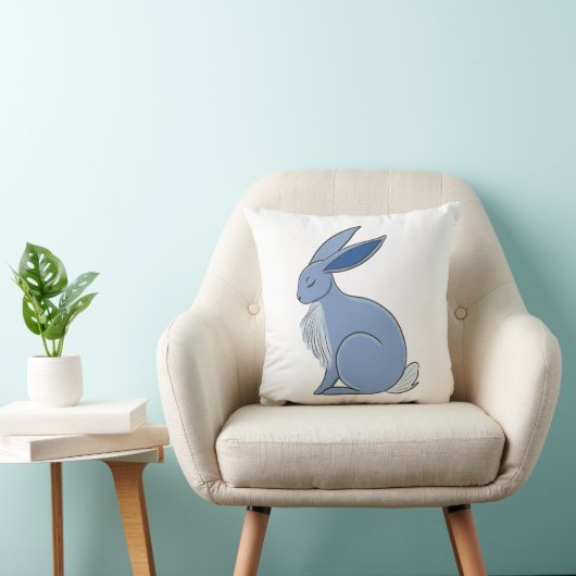 Blue Rabbit Kissen (Stuhl )
