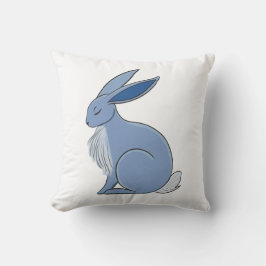 Blue Rabbit Kissen