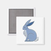 Blue Rabbit Magnet (Vorderseite/Rückseite)